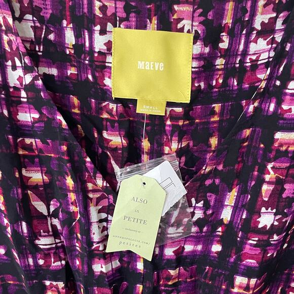 NEW! Anthropologie Maeve Cocoon Dolman Sleeves Draped Dress Size S - Picture 4 of 13